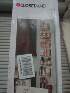 lot 117 image: CLOSETMAID HANGINGMOUNTED ORGANIZER RACK, IN BOX