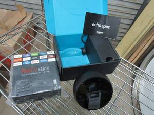lot 107 image: AMAZON ECHO SPOT & AMAZON FIRE STICK