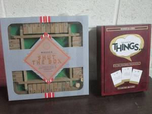 lot 92 image: SHUT THE BOX BOARD GAME & THE GAME OF THINGS CARD GAME