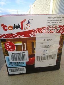 lot 143 image: INFLATABLE SANTA FLYING AIRPLANE