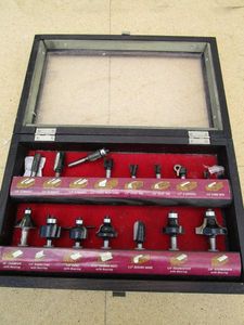 lot 9 image: 15 PIECE ROUTER BIT SET IN CASE