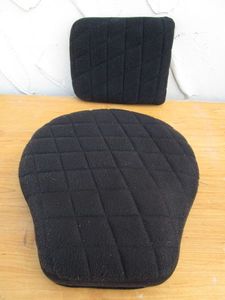 lot 36 image: GEL PAD, MEMORY FOAM MOTORCYCLE CUSHIONS FOR YOUR BACK AND TUSH, MORE CUSH FOR YOUR TUSH