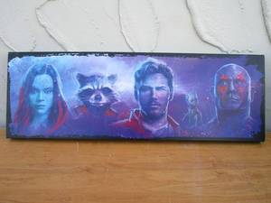 lot 58 image: GUARDIANS OF THE GALAXY VOL. 2 PAINTING ON CANVAS, 30 x 10