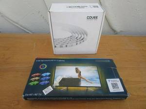 lot 174 image: USB OPERATED LED TV LIGHTING, GOVEE LED STRIP LIGHTS W RGB CONTROLLER