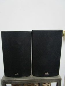 lot 176 image: (2) POLK BOOKSHELF SPEAKERS