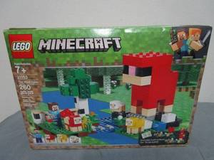 lot 39 image: MINECRAFT LEGO SET, THE WOOL FARM, UNOPENED