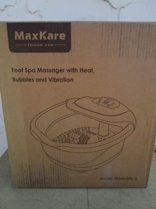 lot 196 image: MAXKARE FOOT SPA MASSAGER W HEAT, BUBBLES & VIBRATION