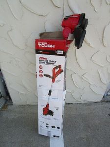 lot 198 image: HYPER TOUGH 20VMAX CORDLESS 12 STRING TRIMMER, OPEN BOX