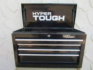 lot 83 image: HYPER TOUGH 4 DRAWER TOOL CHEST W KEY, 26 x 15