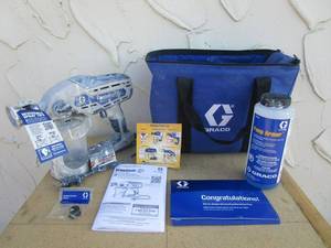 lot 84 image: GRACO TRUE COAT 360 ELECTRIC AIRLESS PAINT SPRAYER W CARRYINGSTORAGE CASE, PUMP ARMOR & EXTRA TIP, WORKING
