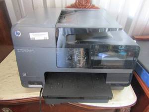 lot 69 image: HP officejet pro 8620 printer, prints, fax, scan, capy and web comes with plug - like new