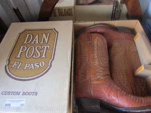 lot 20 image: DAN POST  CUSTOM WESTERN BOOTS size 10 12