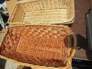 lot 149 image: 2 handled Wicker wooden baskets