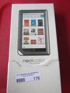 lot 176 image: Nook COLOR by Barnes and Noble, With case and screen protector no charger incuded