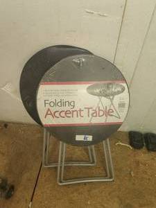 lot 38 image: Selection of 2 folding accent tables