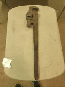 lot 65 image: Large pipe wrench
