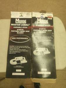 lot 74 image: Morse portable band saw blades