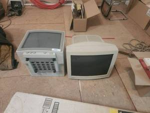 lot 110 image: Pair of vintage computer monitors
