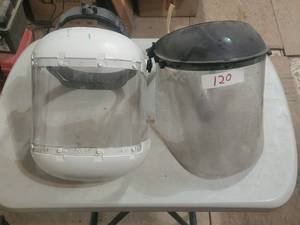 lot 120 image: Selection of 2 face-eye protective gear