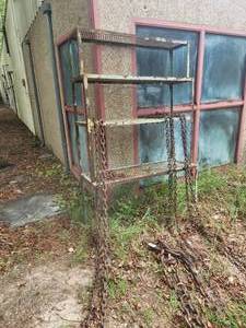 lot 209 image: Metal shelf (chains not included)