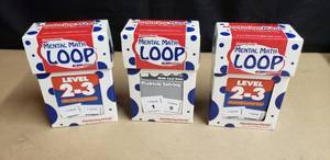 lot 26 image: Lot of 3 Mental Math Loop Problem Solving Math Card Games