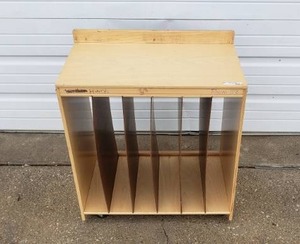 lot 53 image: Wooden 6 Compartment Organizer, Measures 25 tall x 24 wide x 15 deep