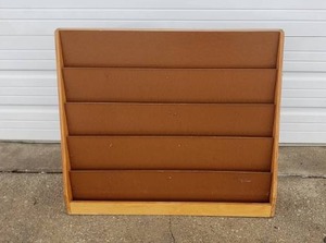 lot 55 image: Wooden 5 Level Book Display, Measures 30 tall x 36 wide x 11 deep