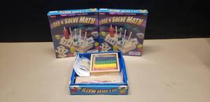 lot 112 image: Lot of 3 New Lakeshore See & Solve Math Learning Kits