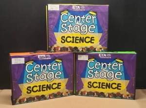 lot 121 image: New Lot of 3 ETA Cuisenaire Center Stage Science Learning Kits, Level 4, Life Science, Physical Science & Earth Science