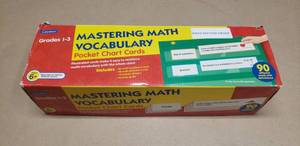 lot 130 image: Lakeshore Mastering Math Vocabulary Pocket Chart Cards, Grades 1-3