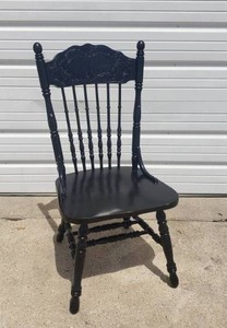 lot 162 image: Black Wooden Chair
