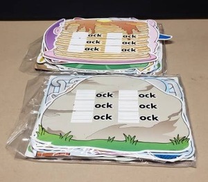 lot 251 image: 2 Sets of Word Family Write & Wipe Activity Charts