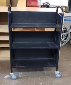 lot 78 image: Rolling Metal Library Book Cart