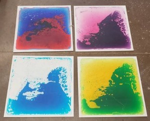 lot 300 image: Lot of 4 Large Gel Filled Sensory Floor Tiles