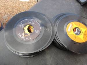 lot 88 image: lot of 45s records liberty, the four preps, duke, Jim reeves and more