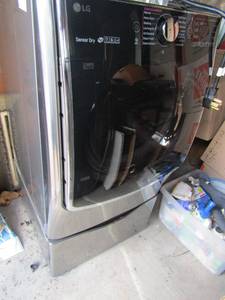 lot 102 image: LG dryer has steam and air dry smart diagnoses bottom storage, model SF- 73M 125v250v 30 A- works great
