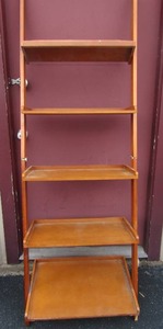 lot 108 image: 70 x 25 brown book shelf needs repairTLC