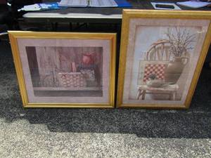lot 114 image: Vision flash art, & Wheat and baskets   32x 26