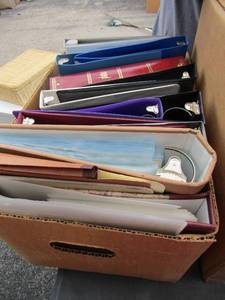 lot 131 image: 2 boxes of 1 and 3 ring binders