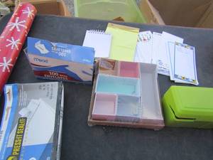 lot 139 image: stationary lot, envelopes, marine uniform guide, index cards, and more