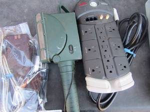 lot 158 image: small tote of computer cordsplugs other electrical wires
