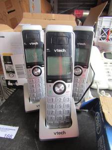 lot 166 image: v tech wireless home phone set qty4-, uniden home phone with caller id
