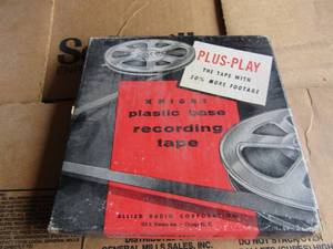 lot 182 image: box full of plus play knight plastic base recording tape�.