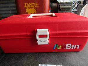 lot 193 image: ammo box, art tool box, welding torches,used acrylic enamell