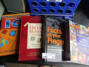 lot 204 image: book lot of 10,000 answers-home remidies,improve your iq,puzzle books and face reading book