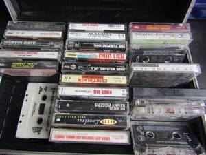 lot 208 image: country oldies cassett tapes in carry case