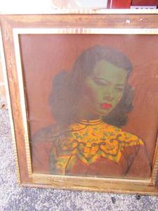 lot 220 image: Framed art photo of Lady , 26 X 23