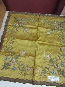lot 261 image: Hand crafted iNEEDLEPOINT  piece, unknown maker  20 X20