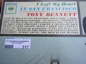 lot 317 image: record lot, tony bennett, Pats greatest hits, frampton comes alive, and many more