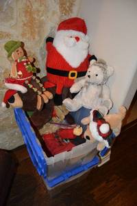 lot 98 image: Plush Toys and Christmas Decorations
